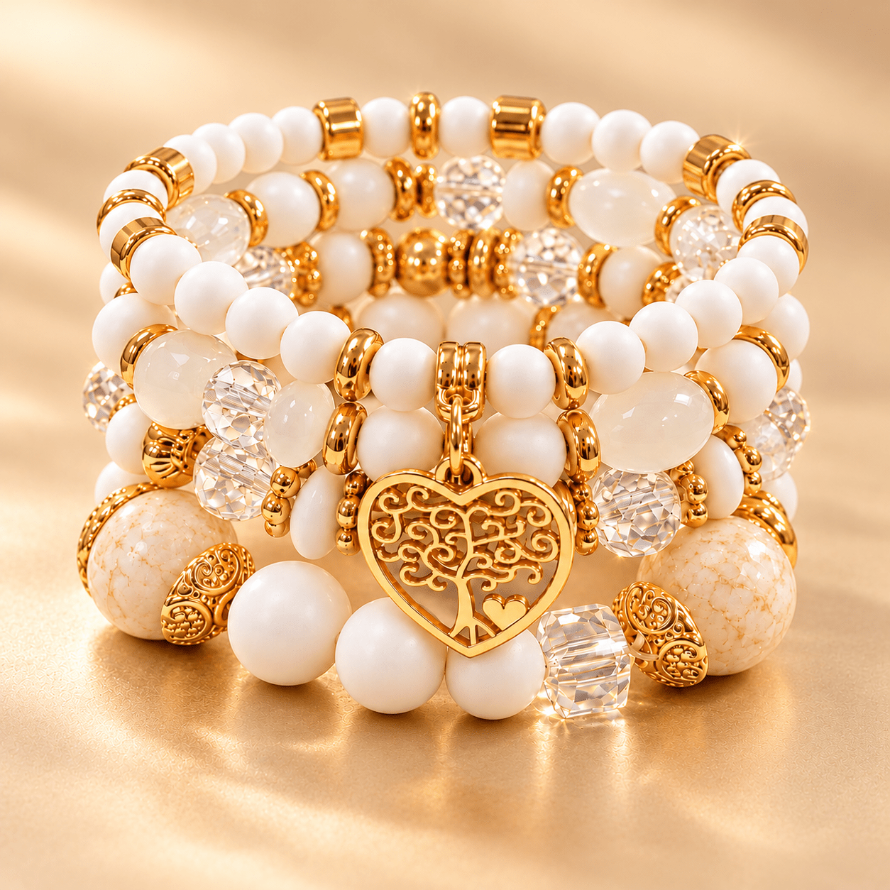 8-Strand Vintage Bohemian Beaded Bracelet Set